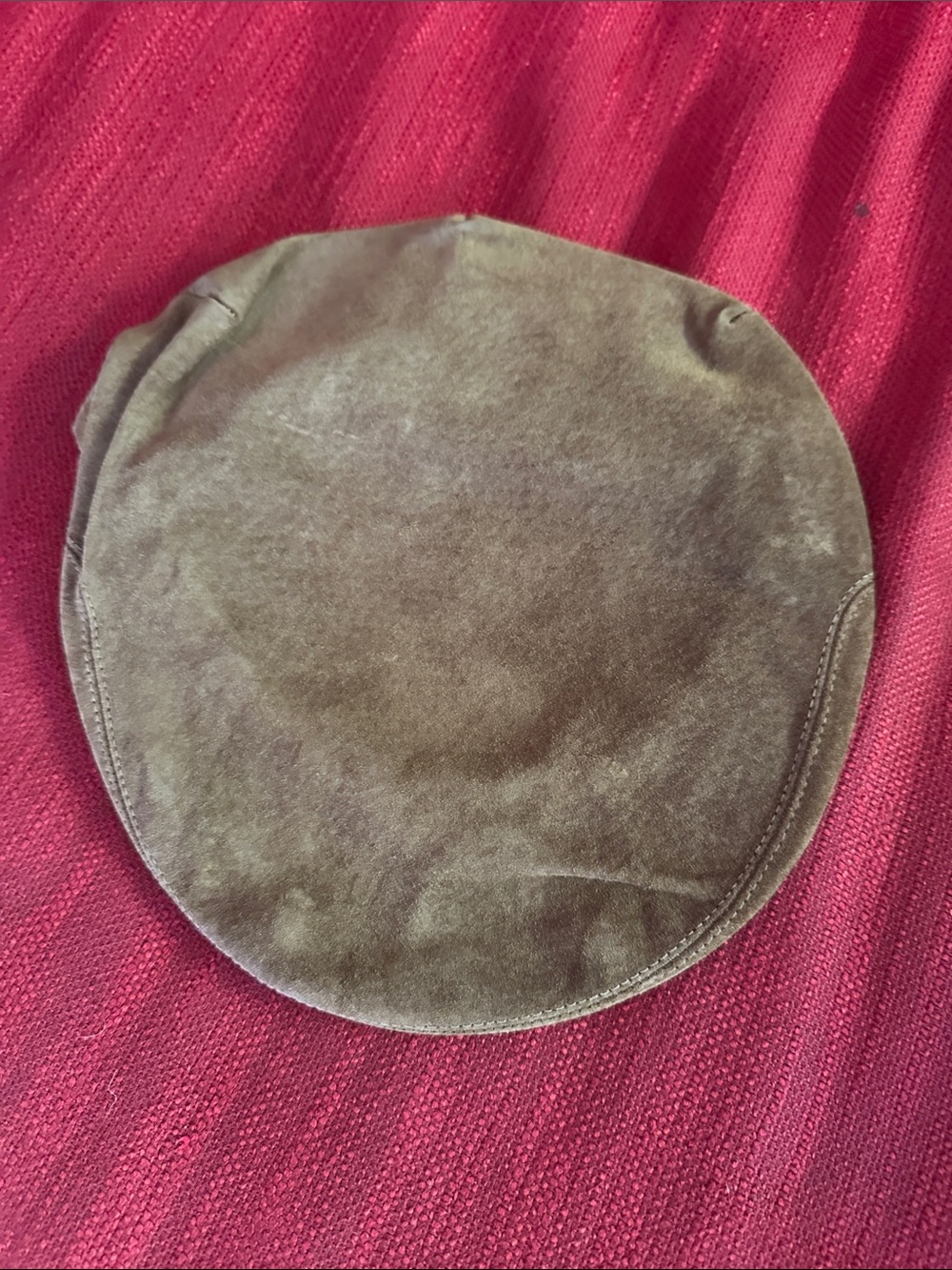 L.L. Bean Men's Hand-Tailored Leather driving cap in Brown sz large